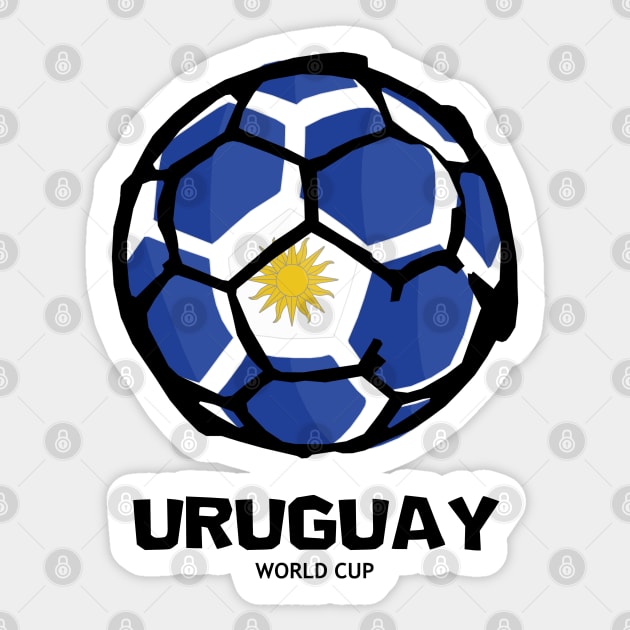 Uruguay Football Country Flag Sticker by KewaleeTee